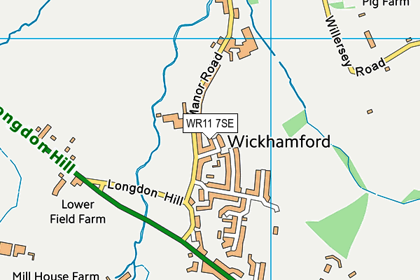 WR11 7SE map - OS VectorMap District (Ordnance Survey)