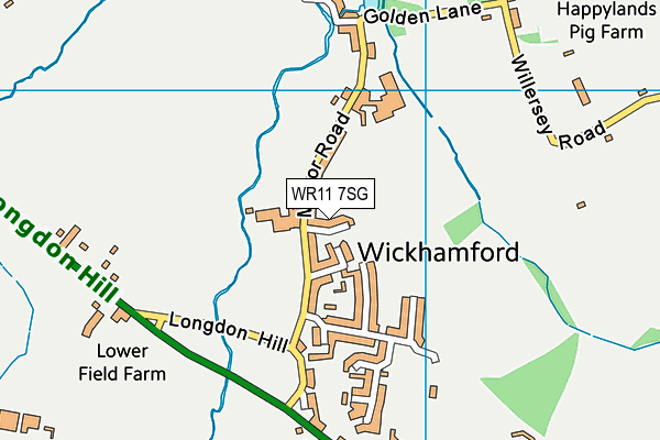 WR11 7SG map - OS VectorMap District (Ordnance Survey)