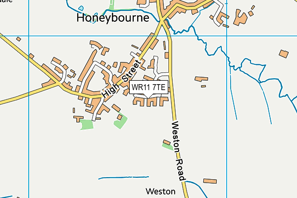WR11 7TE map - OS VectorMap District (Ordnance Survey)