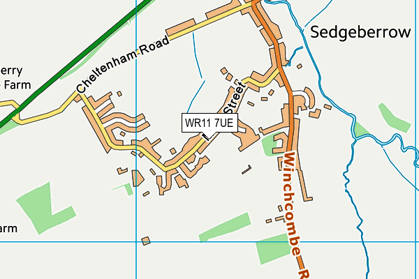 WR11 7UE map - OS VectorMap District (Ordnance Survey)