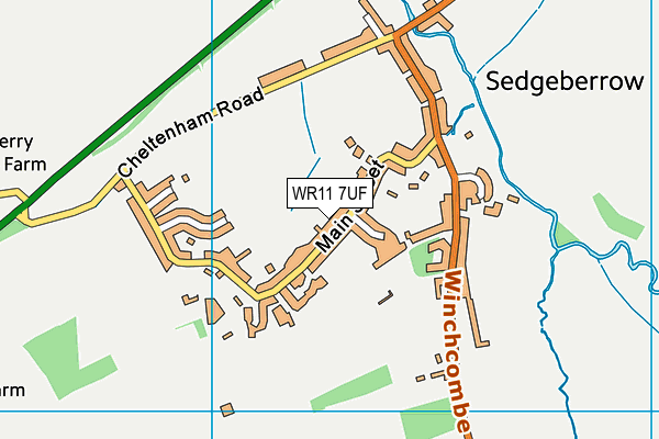 Sedgeberrow CofE First School map (WR11 7UF) - OS VectorMap District (Ordnance Survey)