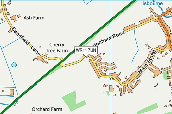 WR11 7UN map - OS VectorMap District (Ordnance Survey)