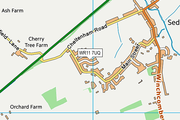 WR11 7UQ map - OS VectorMap District (Ordnance Survey)