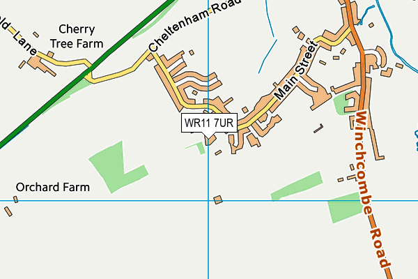 WR11 7UR map - OS VectorMap District (Ordnance Survey)