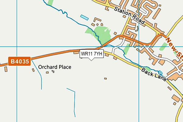 WR11 7YH map - OS VectorMap District (Ordnance Survey)