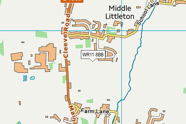 WR11 8BB map - OS VectorMap District (Ordnance Survey)