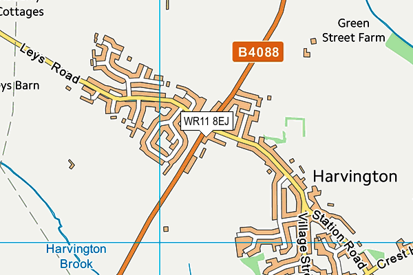 WR11 8EJ map - OS VectorMap District (Ordnance Survey)