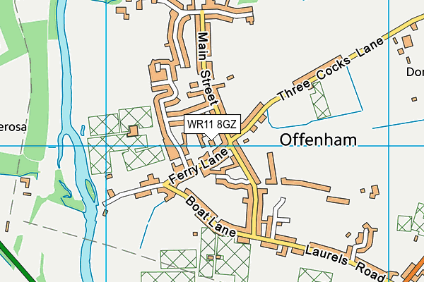 WR11 8GZ map - OS VectorMap District (Ordnance Survey)