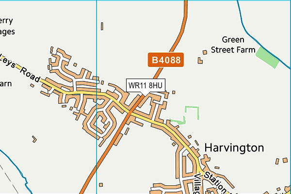 WR11 8HU map - OS VectorMap District (Ordnance Survey)