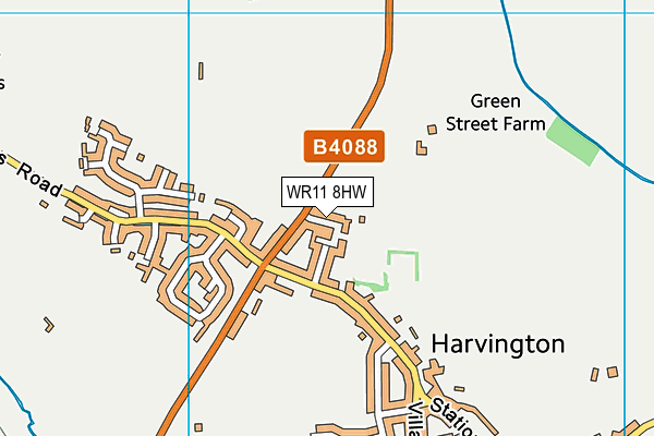 WR11 8HW map - OS VectorMap District (Ordnance Survey)