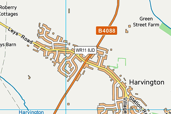 WR11 8JD map - OS VectorMap District (Ordnance Survey)