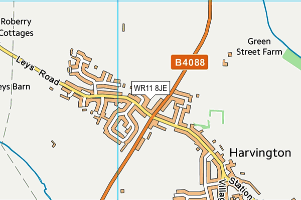 WR11 8JE map - OS VectorMap District (Ordnance Survey)