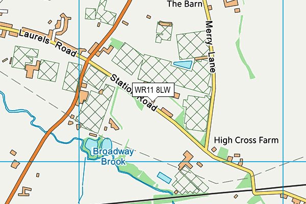 WR11 8LW map - OS VectorMap District (Ordnance Survey)