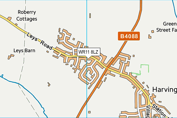 WR11 8LZ map - OS VectorMap District (Ordnance Survey)