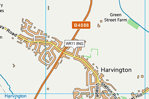 WR11 8NG map - OS VectorMap District (Ordnance Survey)