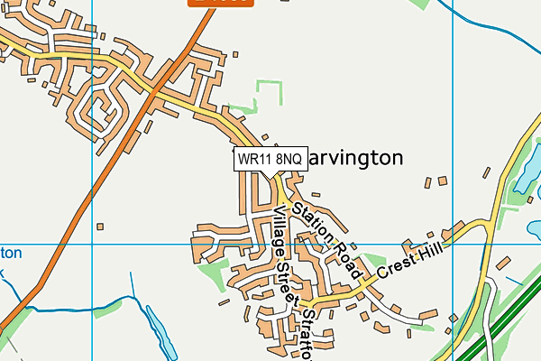 Harvington CofE First School map (WR11 8NQ) - OS VectorMap District (Ordnance Survey)
