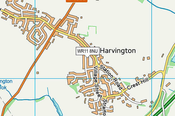 WR11 8NU map - OS VectorMap District (Ordnance Survey)