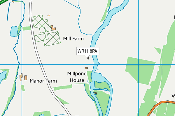 Harvington Golf Centre map (WR11 8PA) - OS VectorMap District (Ordnance Survey)