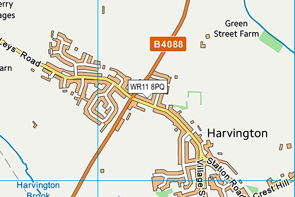 WR11 8PQ map - OS VectorMap District (Ordnance Survey)