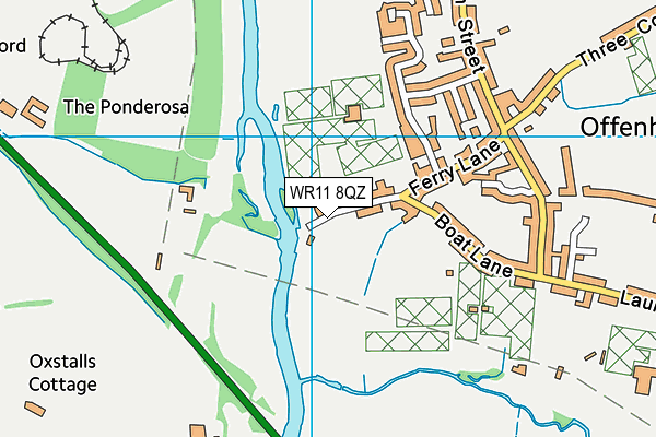 WR11 8QZ map - OS VectorMap District (Ordnance Survey)
