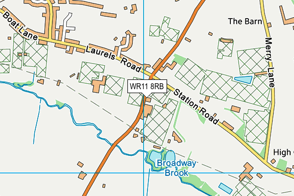 WR11 8RB map - OS VectorMap District (Ordnance Survey)
