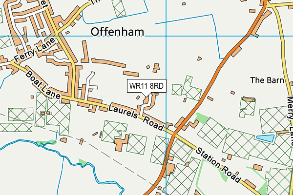 WR11 8RD map - OS VectorMap District (Ordnance Survey)