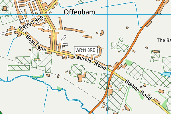 WR11 8RE map - OS VectorMap District (Ordnance Survey)