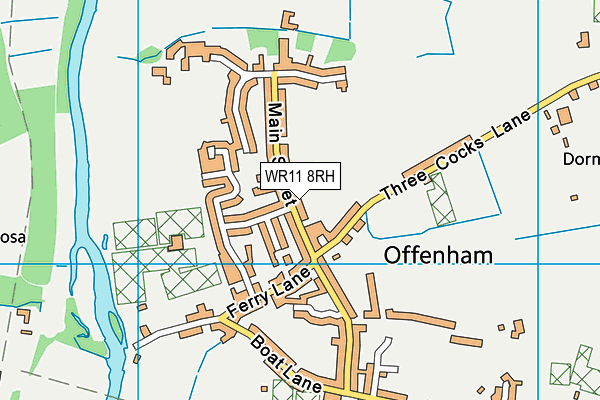 WR11 8RH map - OS VectorMap District (Ordnance Survey)