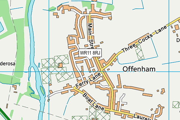 WR11 8RJ map - OS VectorMap District (Ordnance Survey)