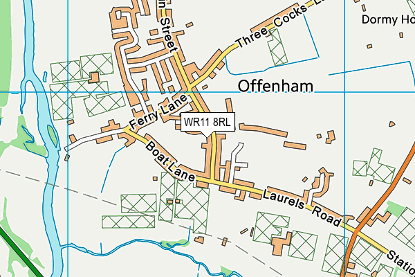 WR11 8RL map - OS VectorMap District (Ordnance Survey)
