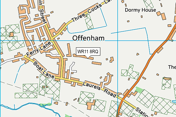 WR11 8RQ map - OS VectorMap District (Ordnance Survey)