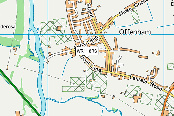 WR11 8RS map - OS VectorMap District (Ordnance Survey)