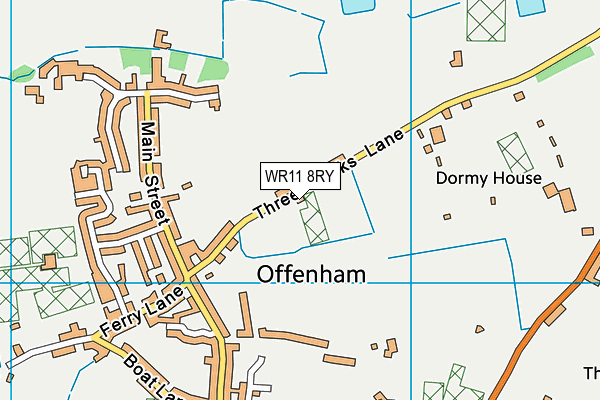 WR11 8RY map - OS VectorMap District (Ordnance Survey)