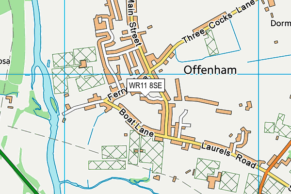 WR11 8SE map - OS VectorMap District (Ordnance Survey)