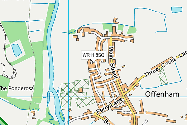 WR11 8SQ map - OS VectorMap District (Ordnance Survey)