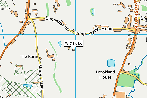 WR11 8TA map - OS VectorMap District (Ordnance Survey)