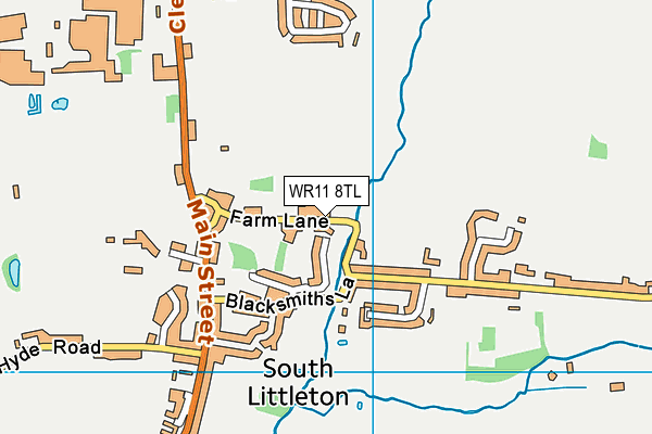 WR11 8TL map - OS VectorMap District (Ordnance Survey)