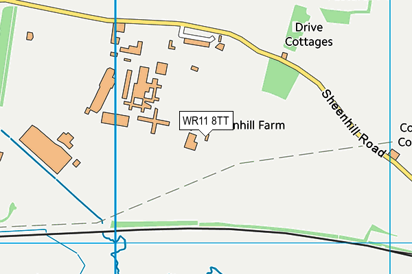 WR11 8TT map - OS VectorMap District (Ordnance Survey)