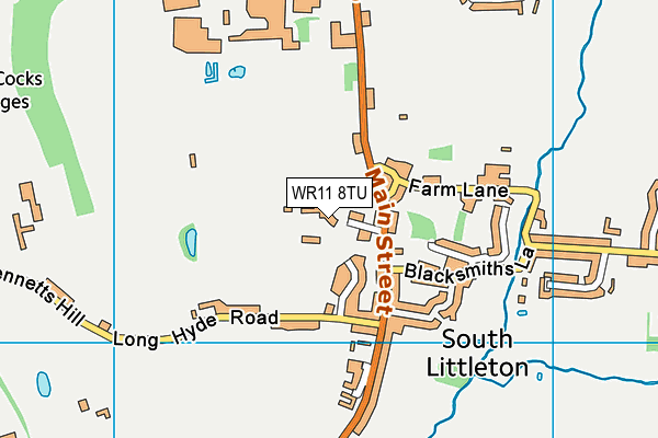 WR11 8TU map - OS VectorMap District (Ordnance Survey)