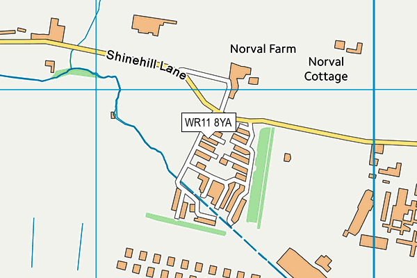 WR11 8YA map - OS VectorMap District (Ordnance Survey)