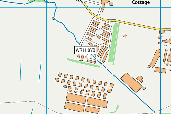 WR11 8YB map - OS VectorMap District (Ordnance Survey)