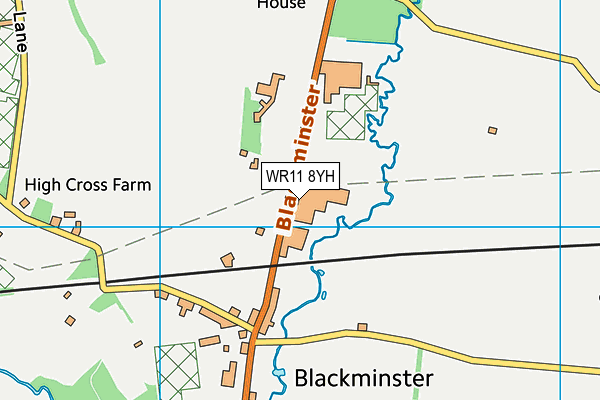 WR11 8YH map - OS VectorMap District (Ordnance Survey)