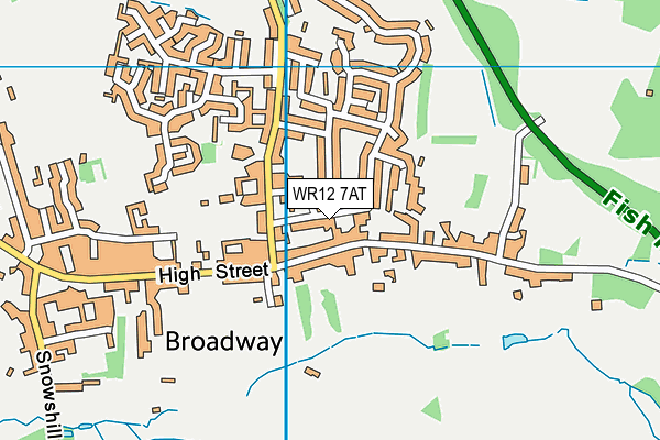WR12 7AT map - OS VectorMap District (Ordnance Survey)
