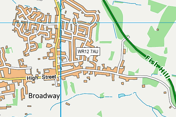 WR12 7AU map - OS VectorMap District (Ordnance Survey)