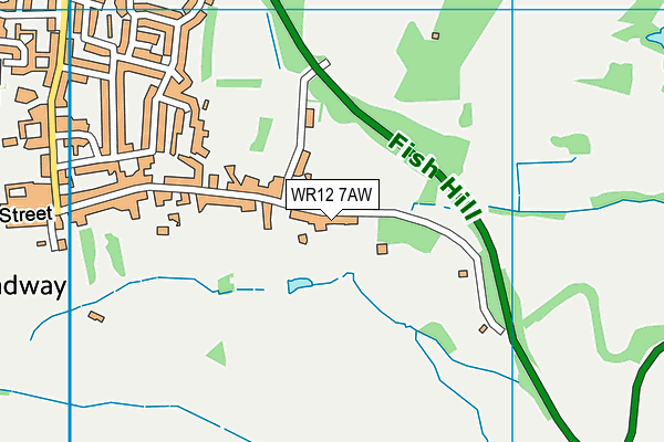 WR12 7AW map - OS VectorMap District (Ordnance Survey)