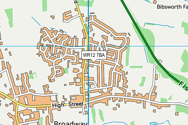 WR12 7BA map - OS VectorMap District (Ordnance Survey)