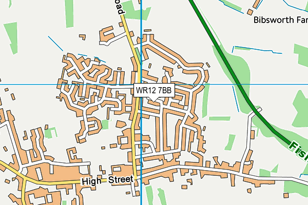 WR12 7BB map - OS VectorMap District (Ordnance Survey)