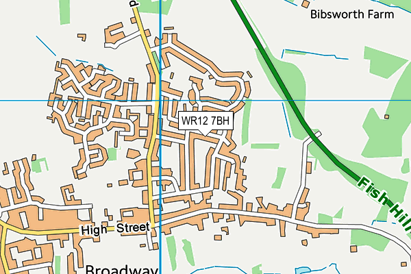 WR12 7BH map - OS VectorMap District (Ordnance Survey)