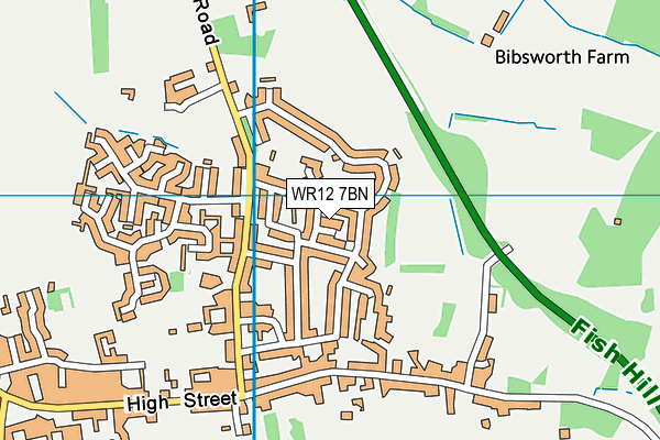 WR12 7BN map - OS VectorMap District (Ordnance Survey)