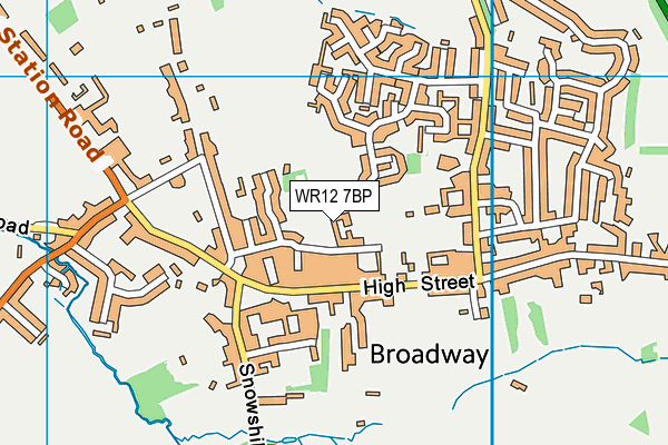 WR12 7BP map - OS VectorMap District (Ordnance Survey)